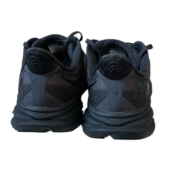 Hoka One Mens Clifton 9 Running Shoes 1132210 BBLC Triple Black Size 10 2E READ - Picture 4 of 13